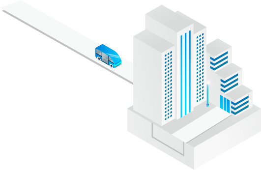 右上：建物群左